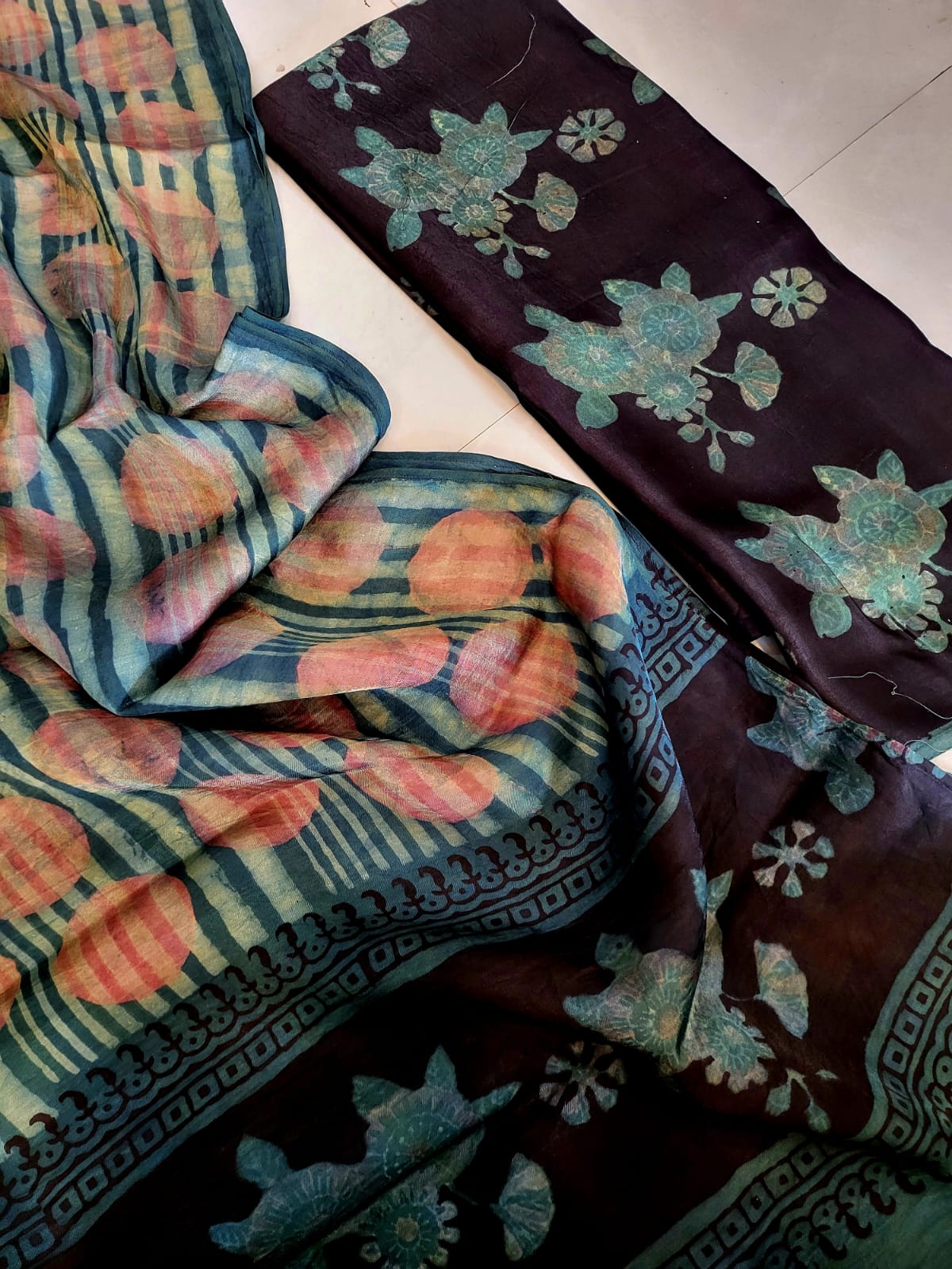 Nashpal Tussar modal silks suits