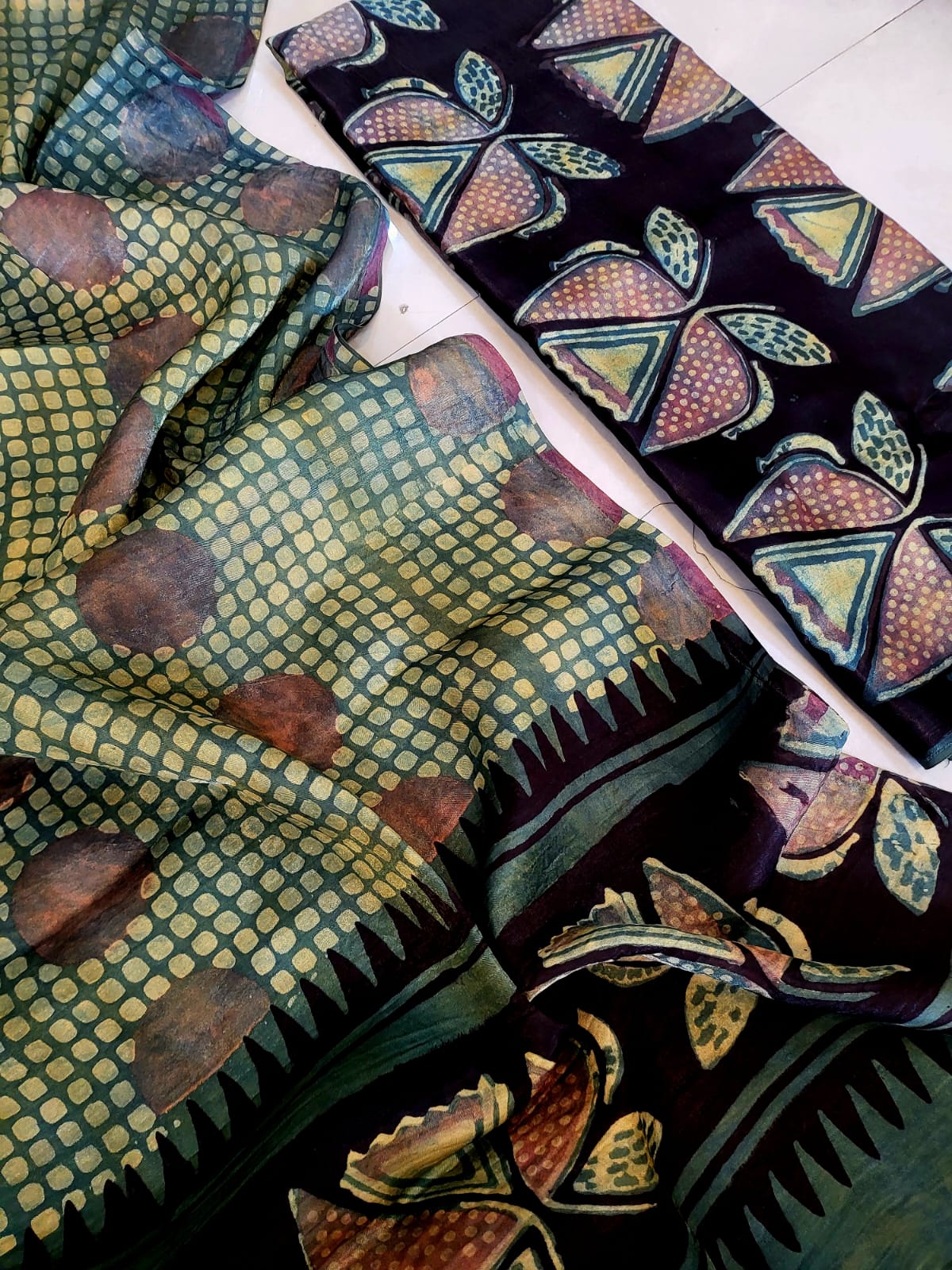 Nashpal Tussar modal silks suits