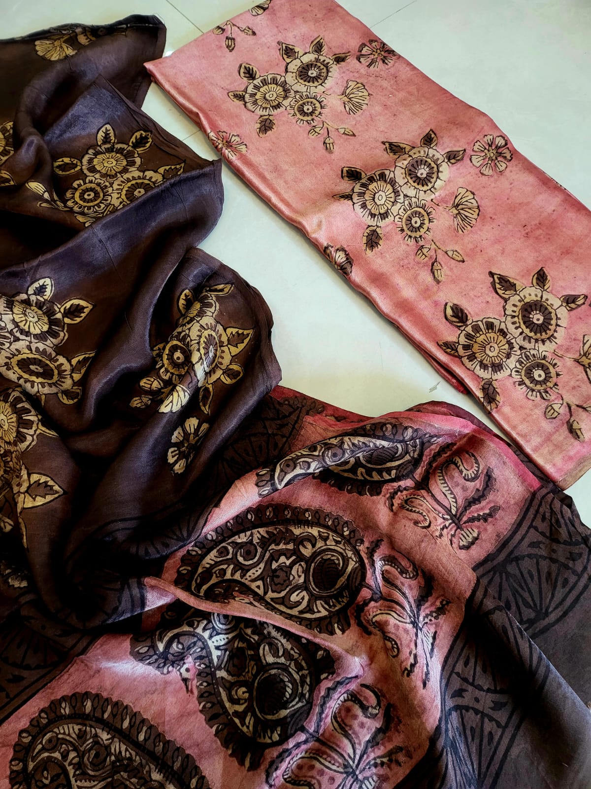 Nashpal Tussar modal silks suits