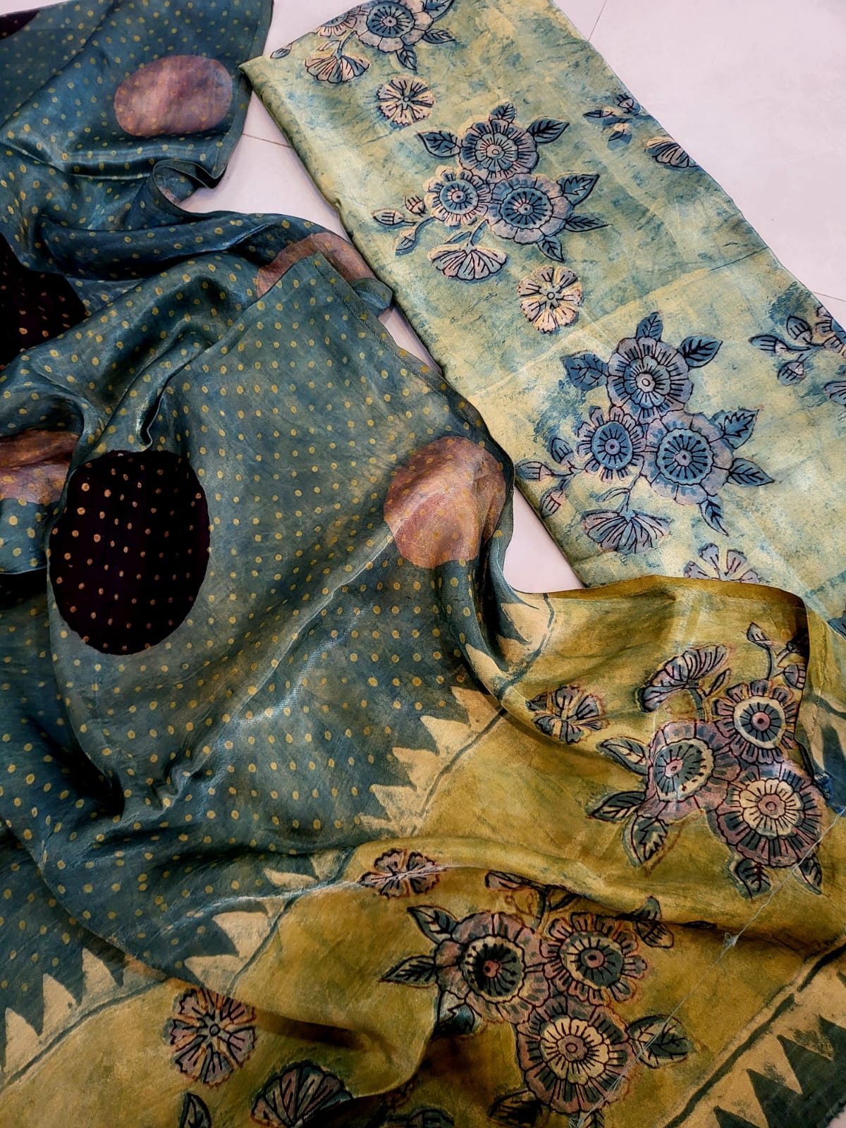 Nashpal Tussar modal silks suits