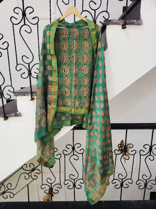 Nashpal Ajrakhs Maheshwari Silk Suit Material