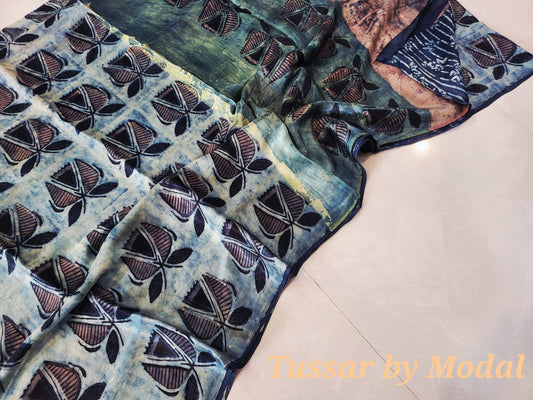 Nashpal Tussar By Modal Silk saree