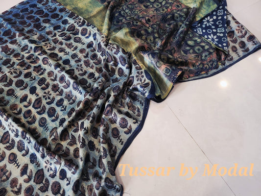 Nashpal Tussar By Modal Silk saree