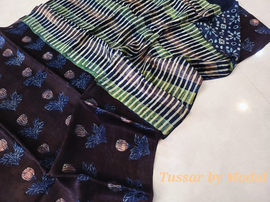 Nashpal Tussar By Modal Silk saree