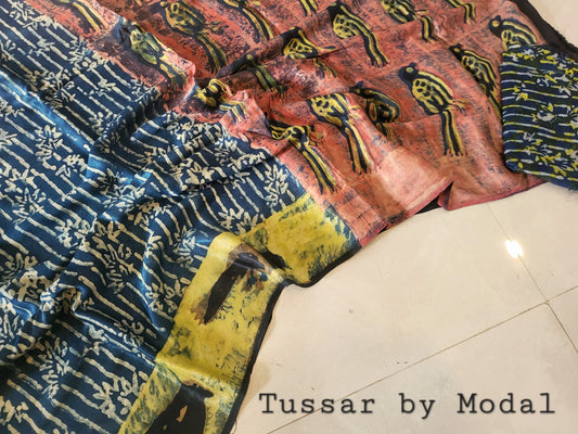 Nashpal Tussar By Modal Silk saree