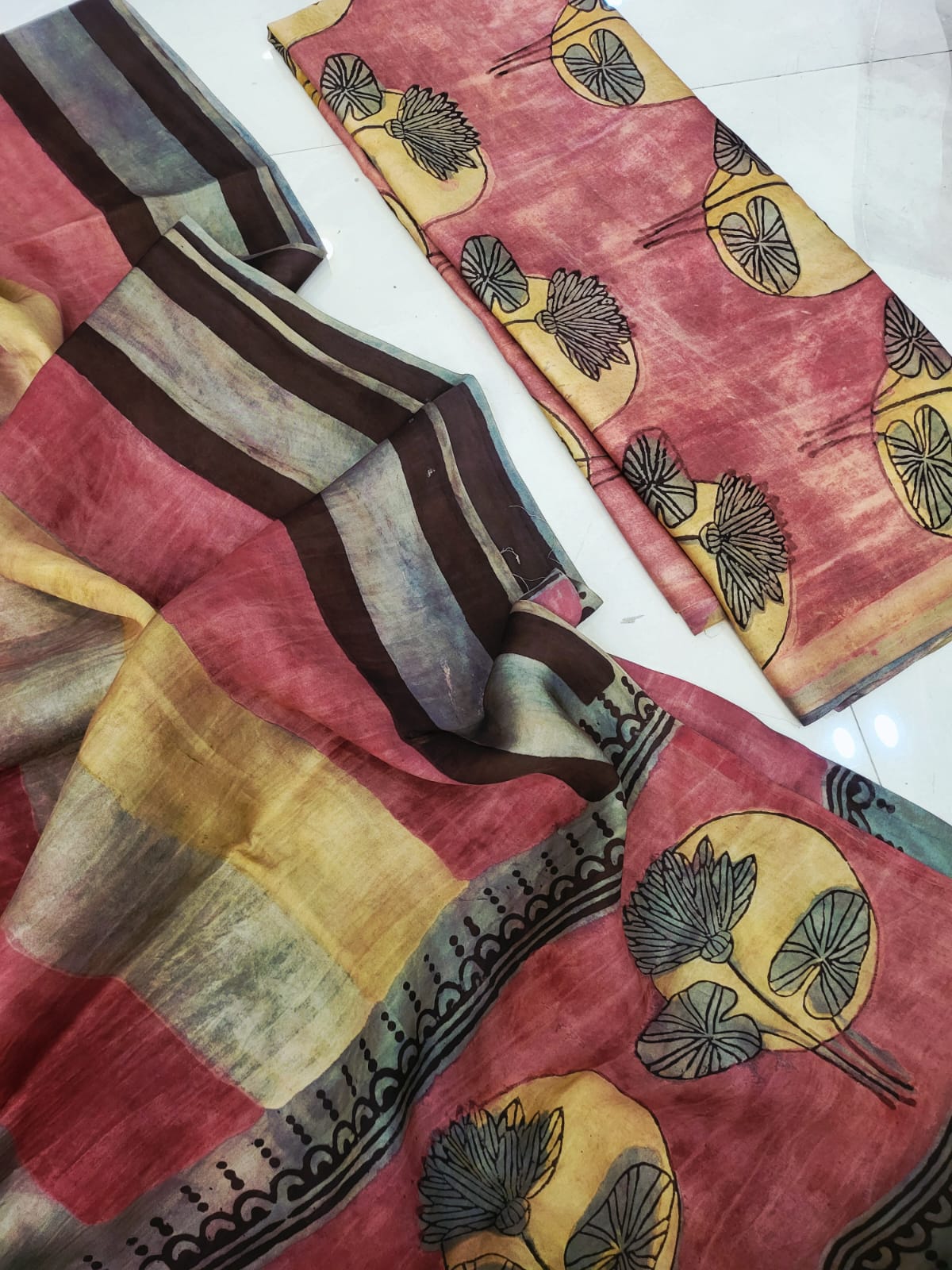 Nashpal Tussar modal silks suits