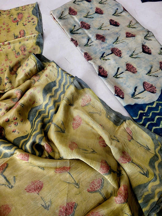 Nashpal Tussar modal silks suits