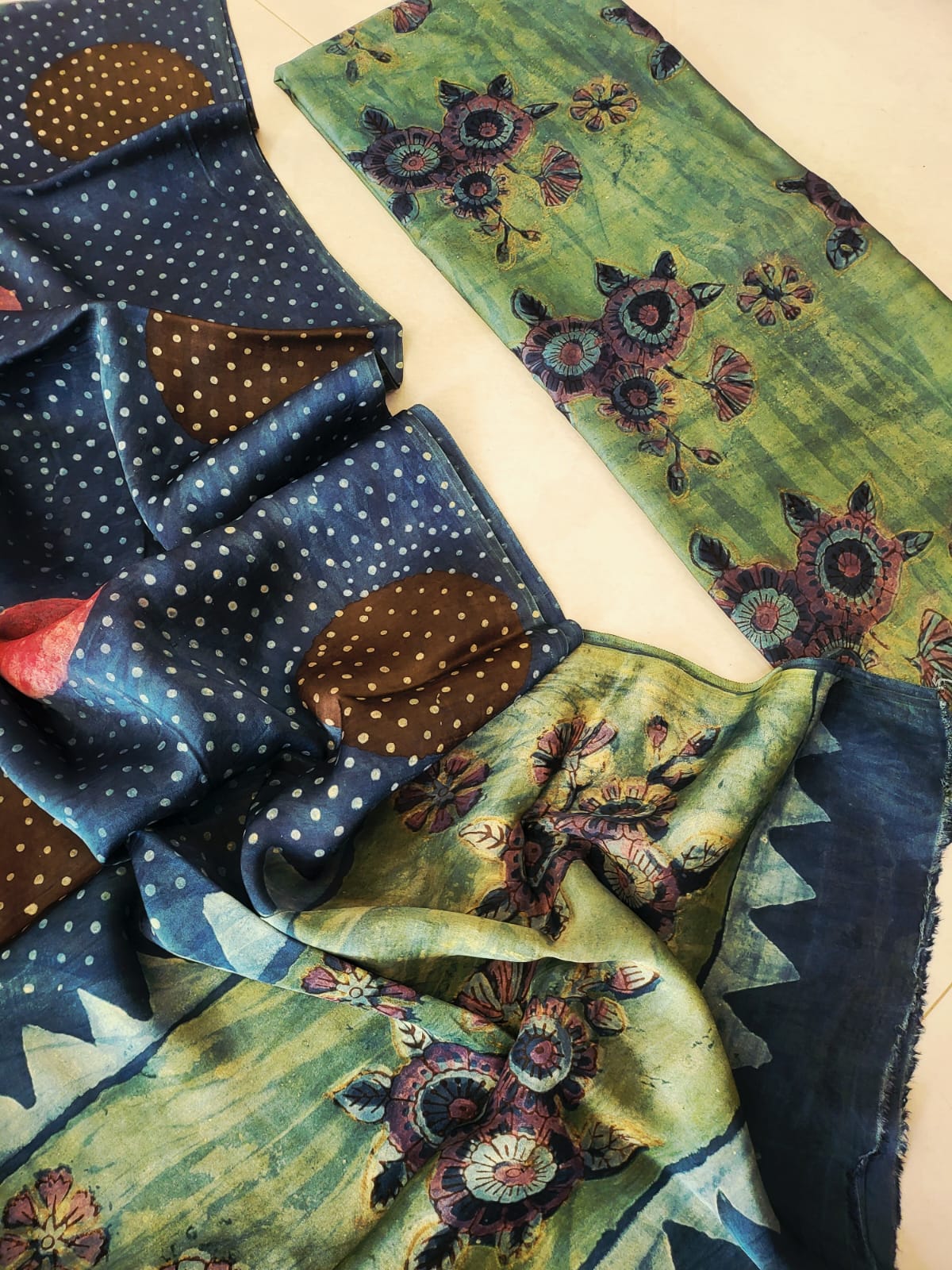 Nashpal Tussar modal silks suits