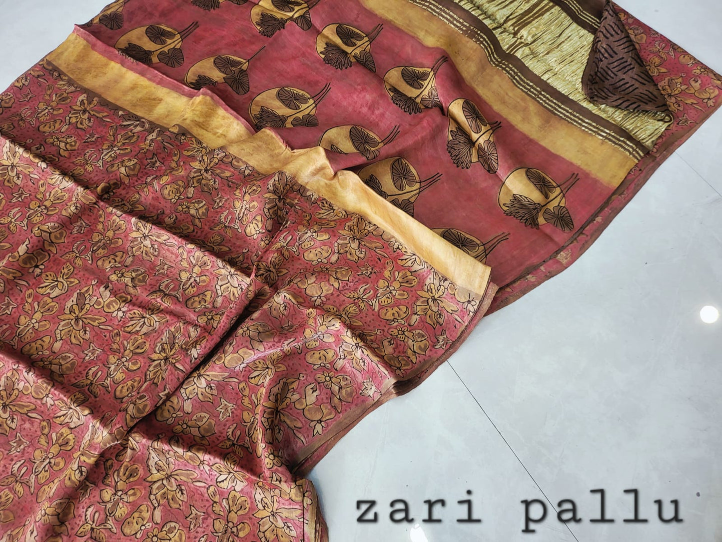 Nashpal Tissue lagadi pallu modal silk sarees