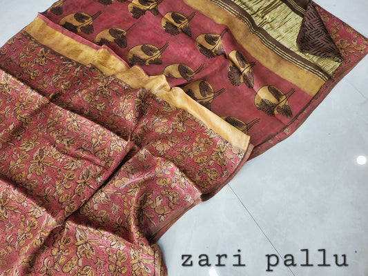 Nashpal Tissue lagadi pallu modal silk sarees