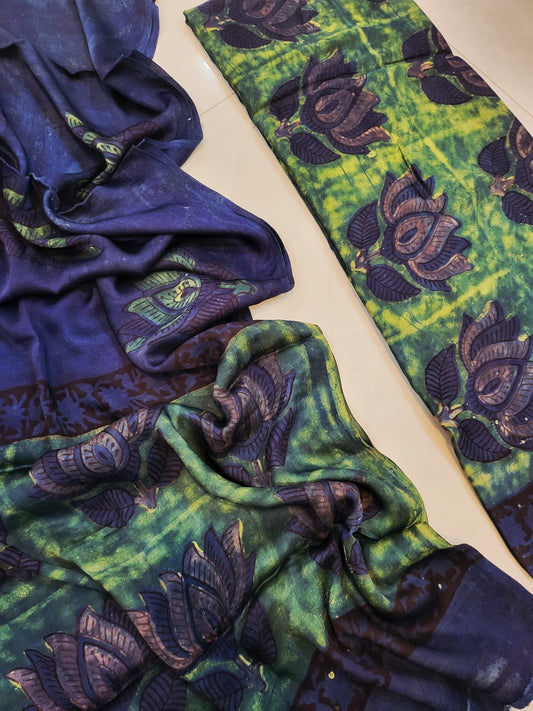 Nashpal Tussar modal silks suits