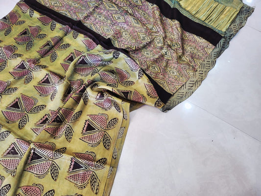 Nashpal Tissue lagadi pallu modal silk sarees