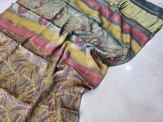 Nashpal Tissue lagadi pallu modal silk sarees