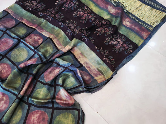 Nashpal Tissue lagadi pallu modal silk sarees