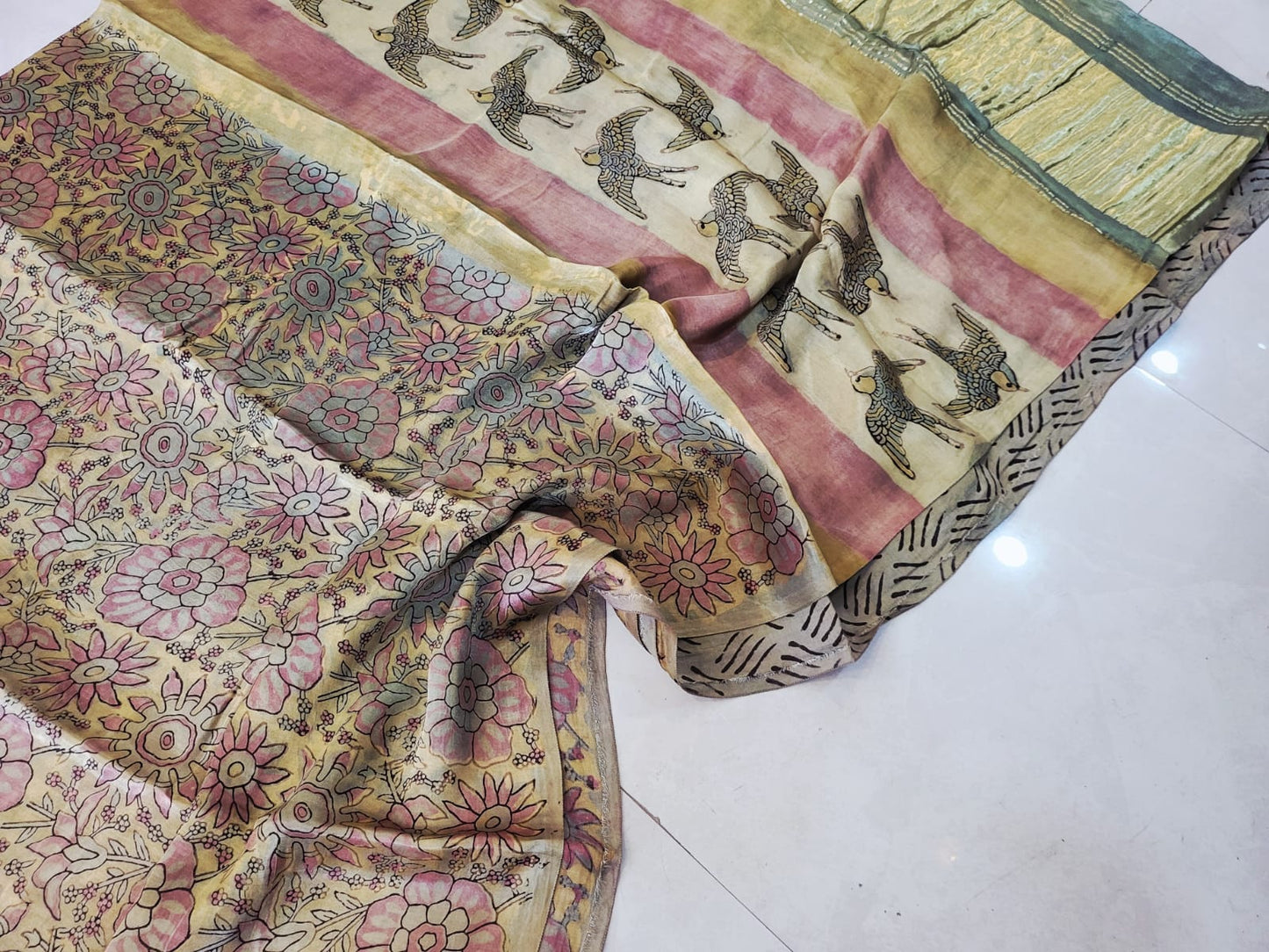 Nashpal Tissue lagadi pallu modal silk sarees