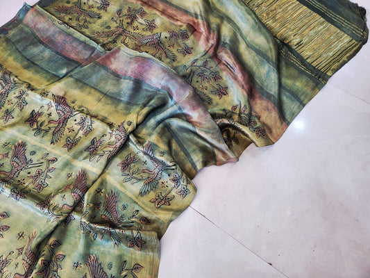 Nashpal Tissue lagadi pallu modal silk sarees
