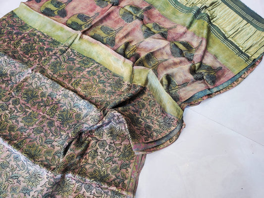 Nashpal Tissue lagadi pallu modal silk sarees
