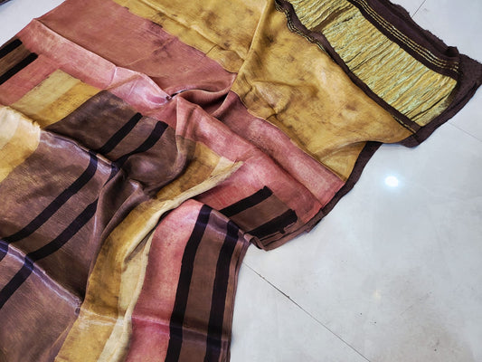 Nashpal Tissue lagadi pallu modal silk sarees