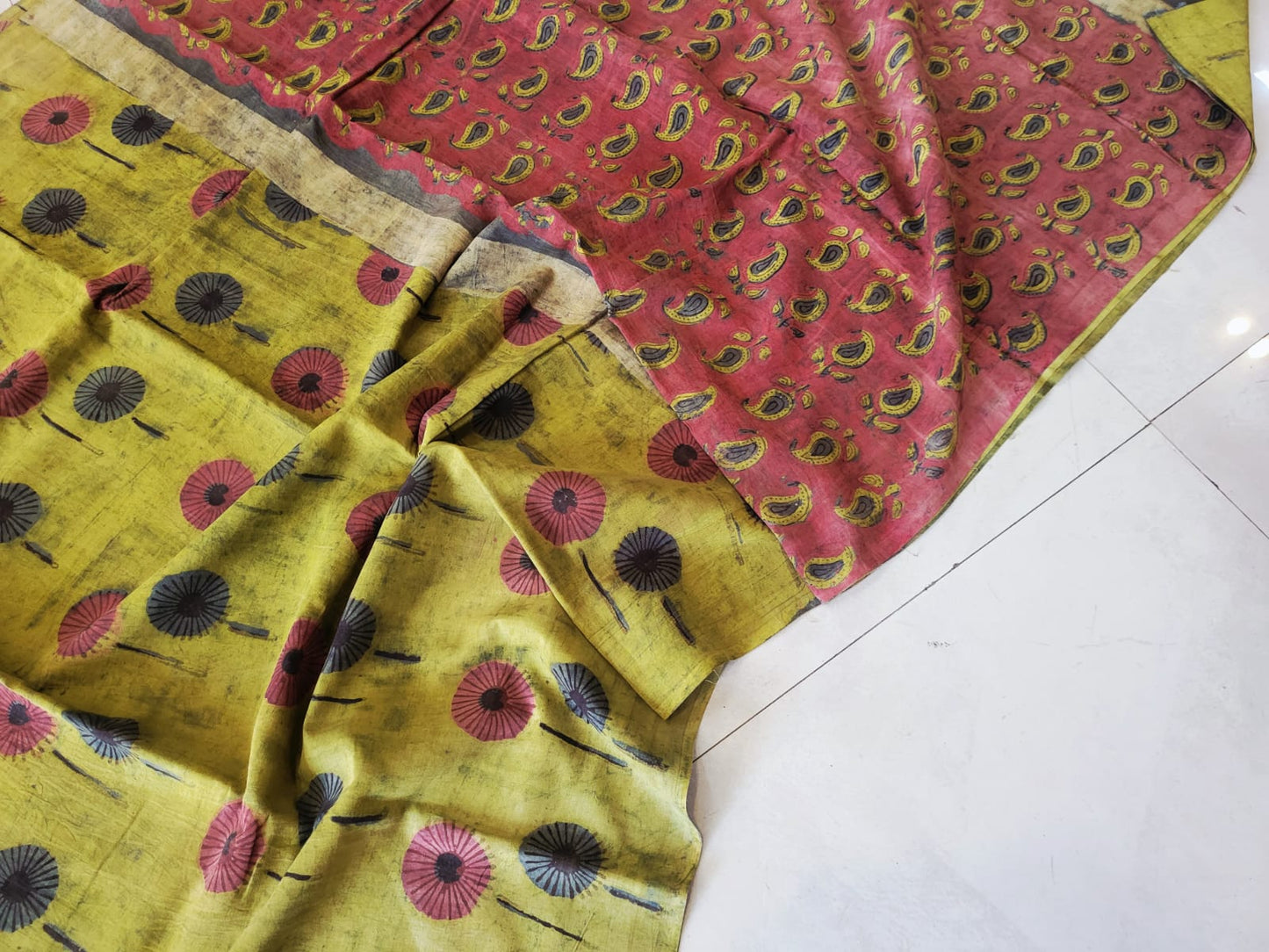 Nashpal dyes Ajrakh Prints Pure Mul Cotton sarees