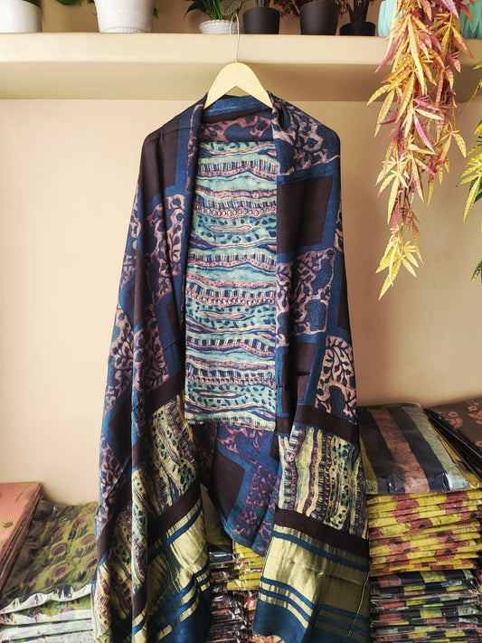 Nashpal  Tissue zari lagadi dupatta modal silk sets