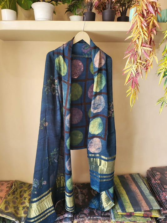 Nashpal  Tissue zari lagadi dupatta modal silk sets