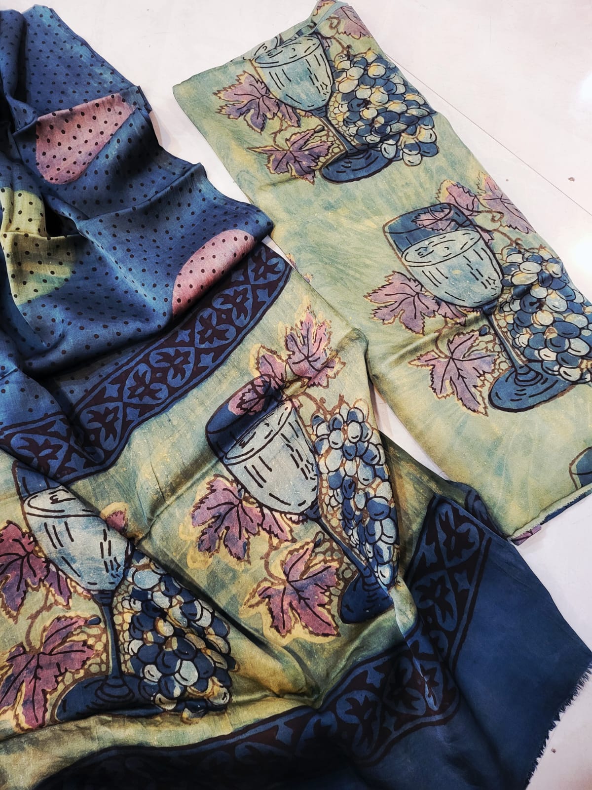 Nashpal Tussar modal silks suits