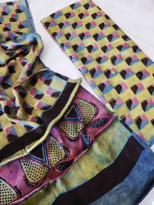 Nashpal Tussar modal silks suits