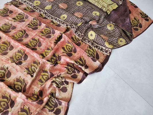 Nashpal Tissue lagadi pallu modal silk sarees