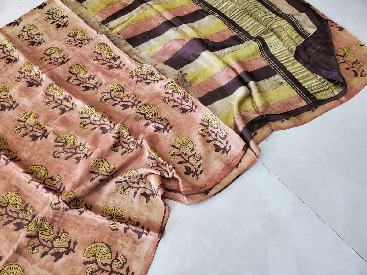 Nashpal Tissue lagadi pallu modal silk sarees