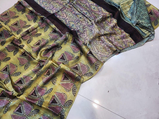 Nashpal Tissue lagadi pallu modal silk sarees