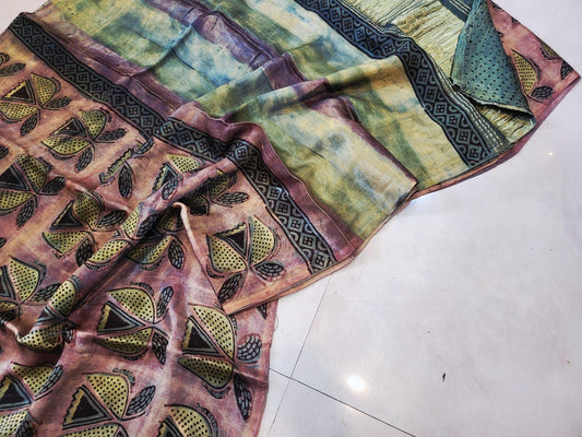 Nashpal Tissue lagadi pallu modal silk sarees