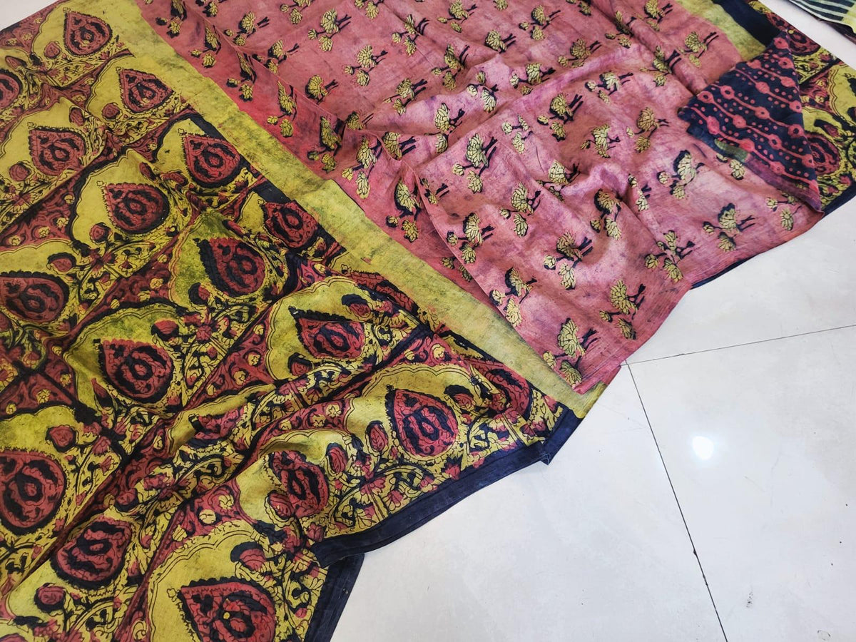 Nashpal dyes Ajrakh Prints Pure Mul Cotton sarees