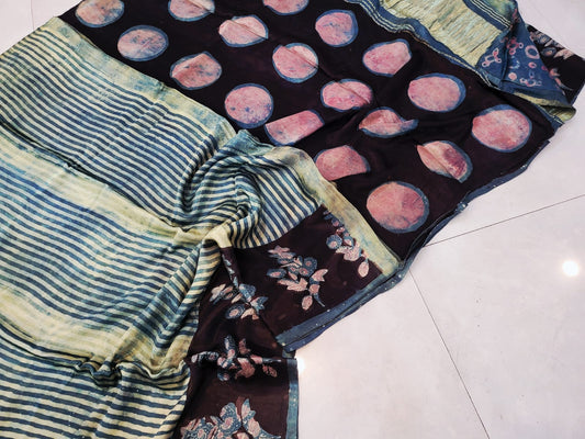 Nashpal Tissue lagadi pallu modal silk sarees