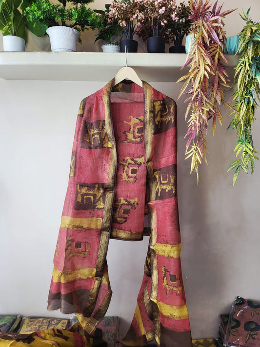 Nashpal Ajrakhs Maheshwari Silk Suit Material