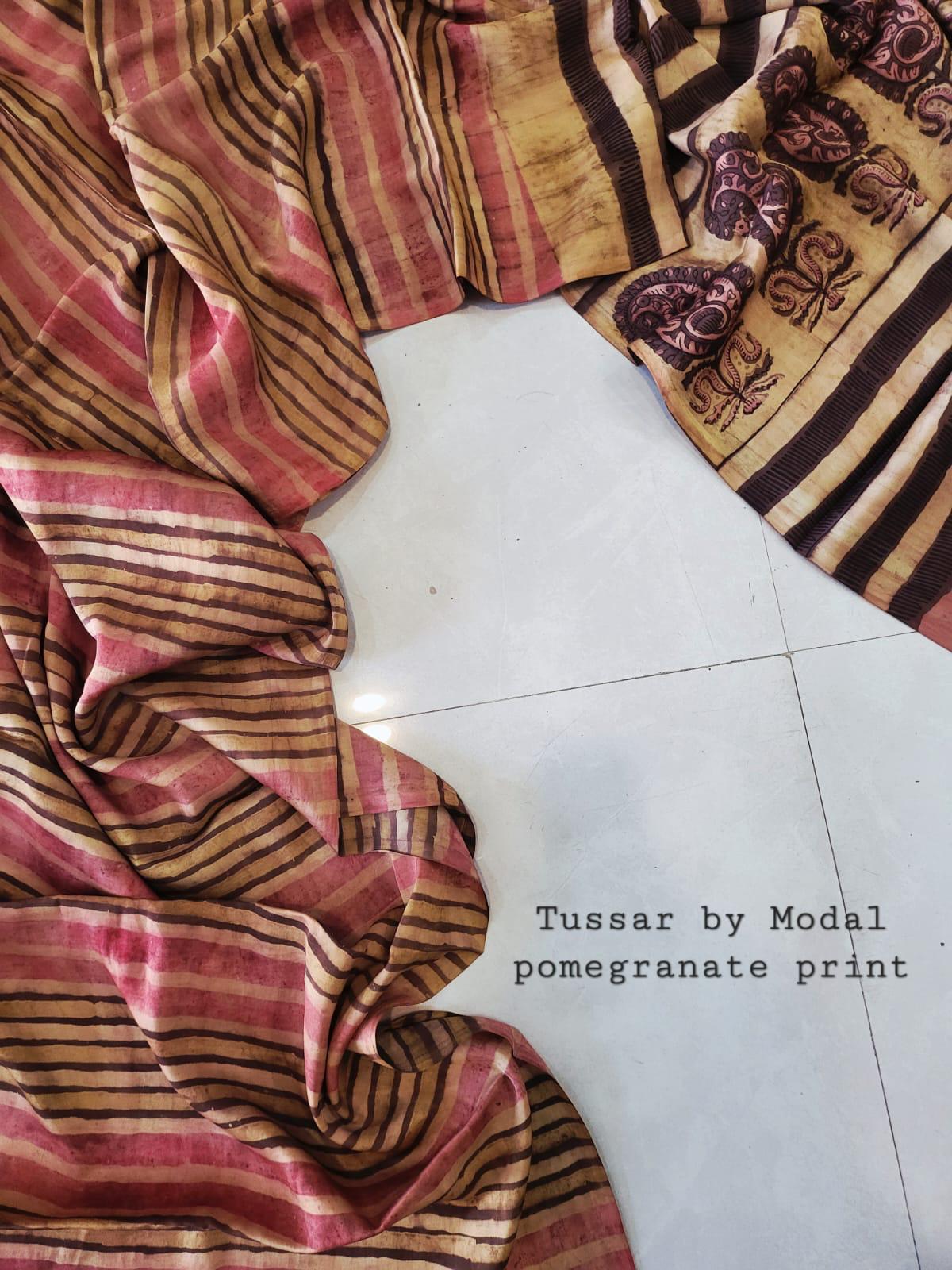 Nashpal Tussar By Modal Silk saree