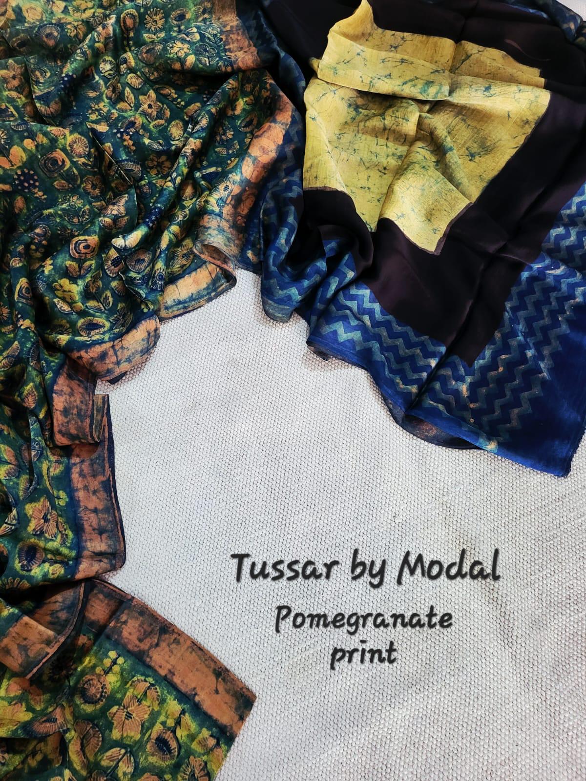 Nashpal Tussar By Modal Silk saree