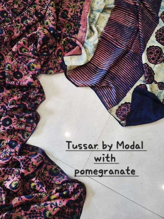 Nashpal Tussar By Modal Silk saree