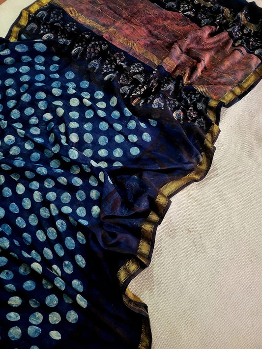 Nashpal Ajrakhs Maheshwari Silk Sarees