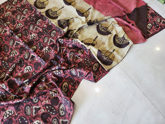 Nashpal dyes Ajrakh Prints Pure Mul Cotton sarees