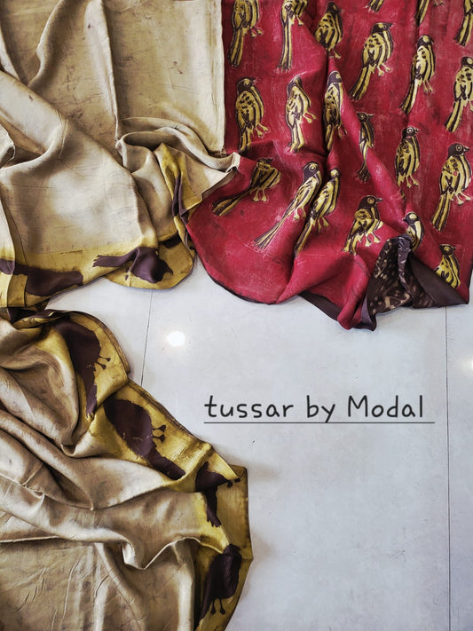 Nashpal Tussar By Modal Silk saree