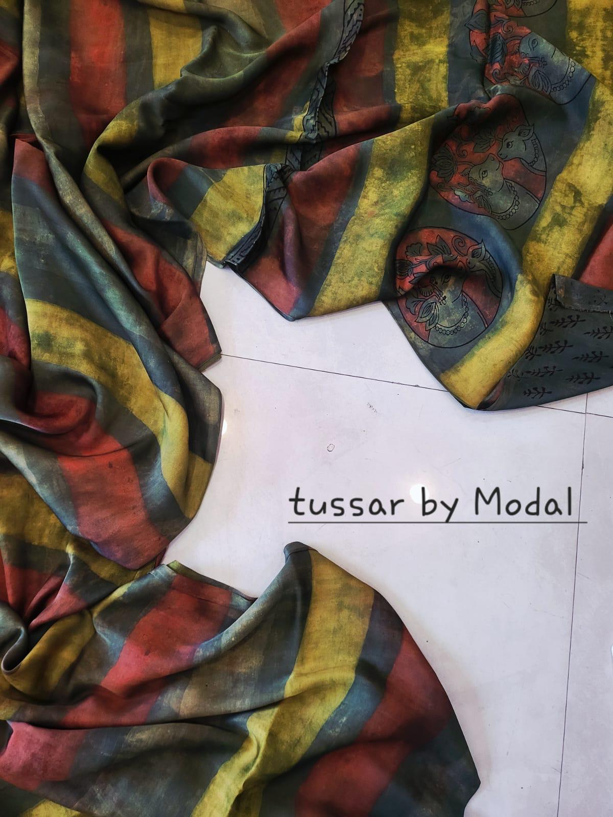 Nashpal Tussar By Modal Silk saree