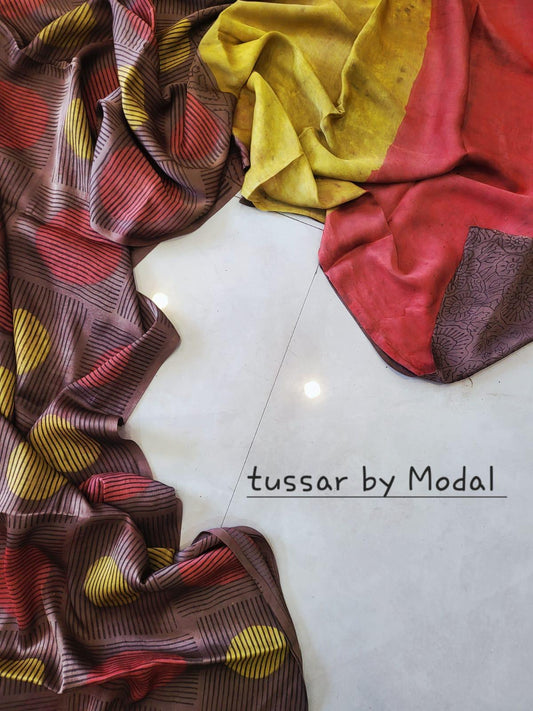 Nashpal Tussar By Modal Silk saree