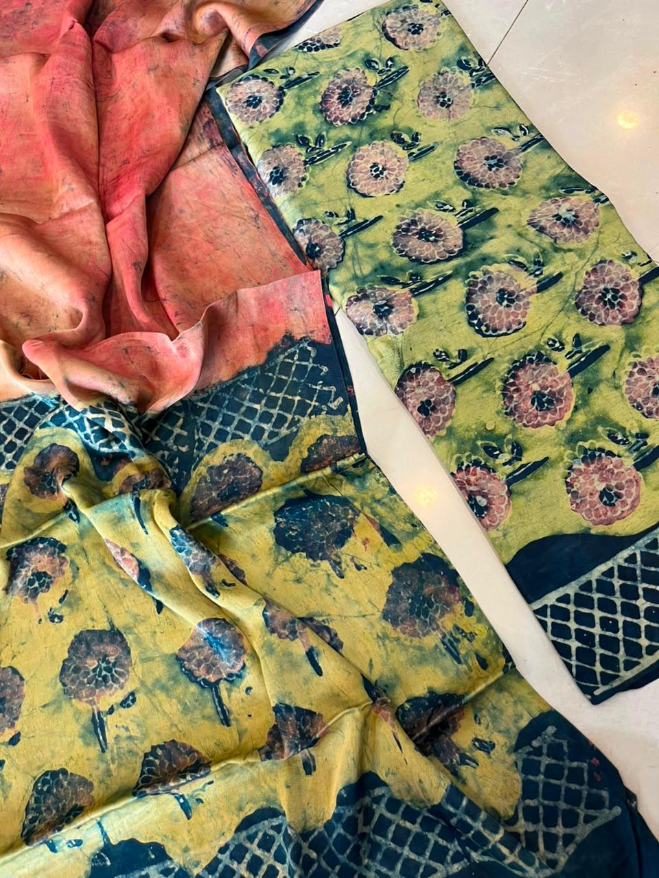 Nashpal Tussar modal silks suits
