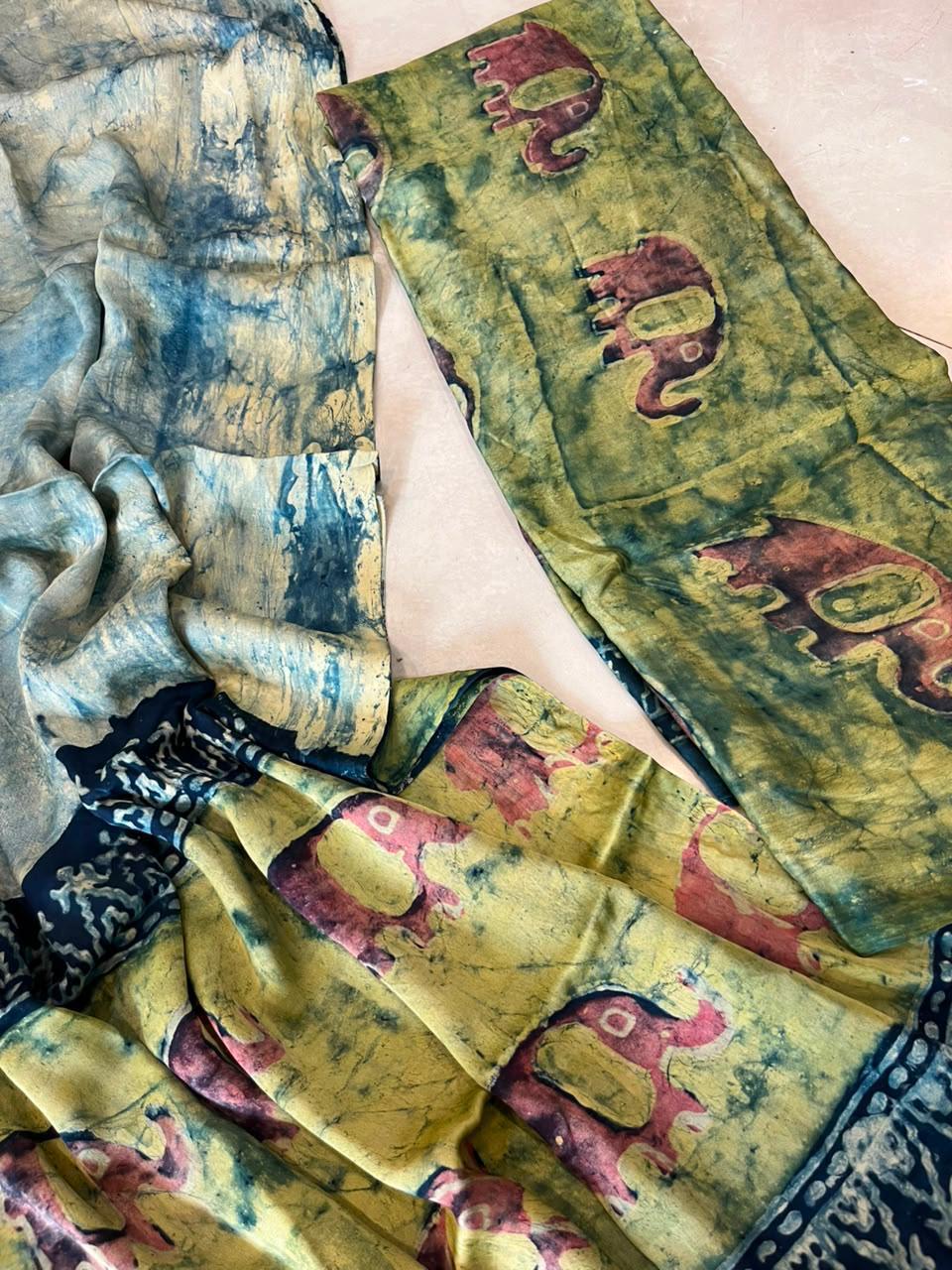 Nashpal Tussar modal silks suits