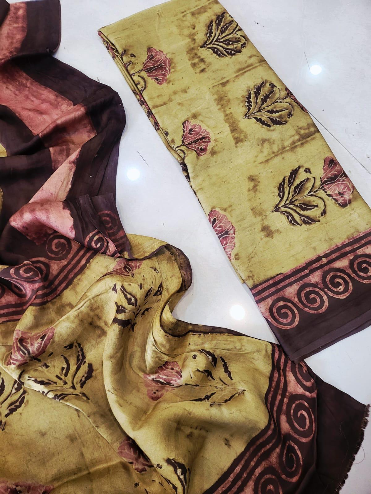 Nashpal Tussar modal silks suits