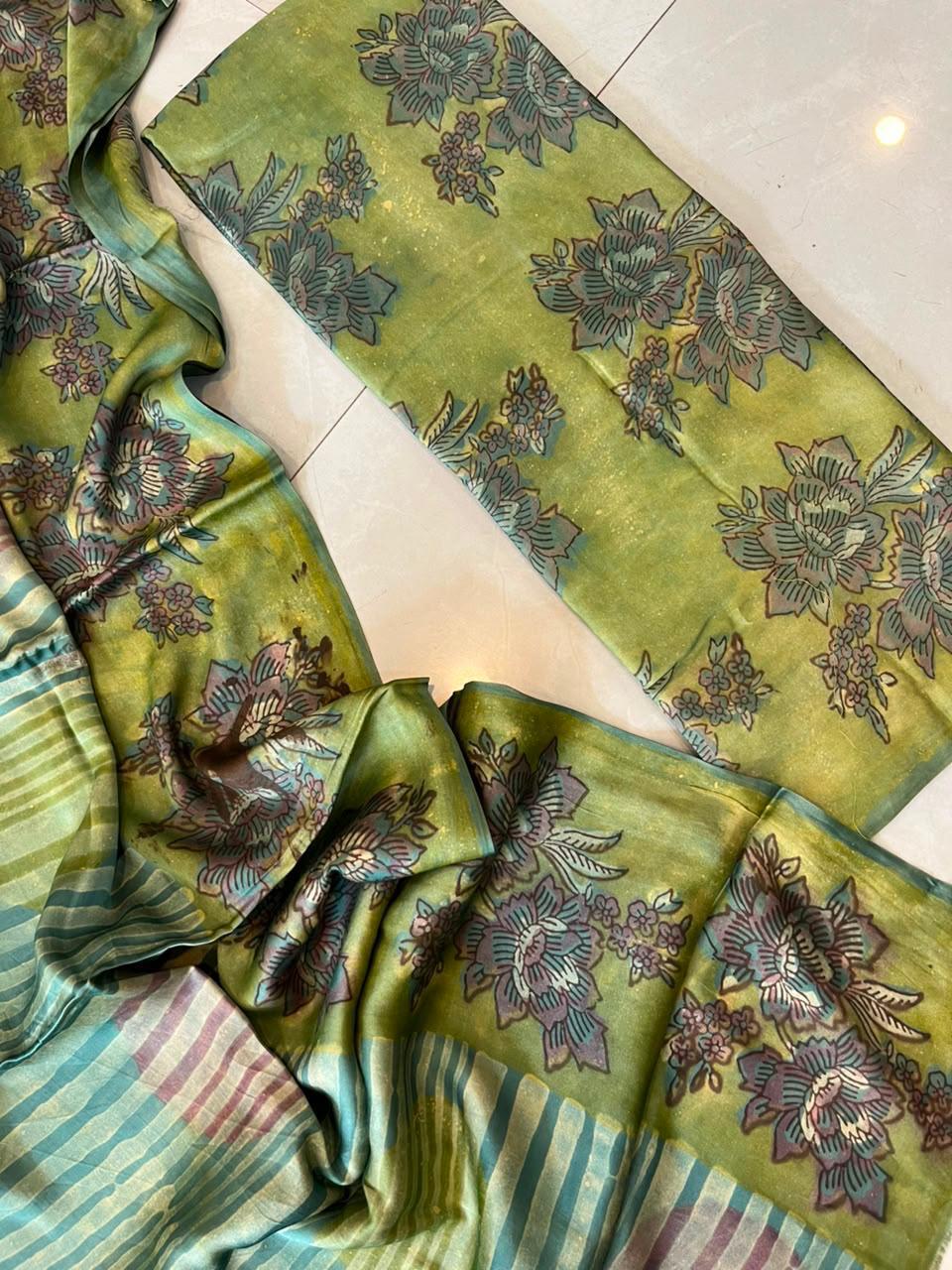 Nashpal Tussar modal silks suits