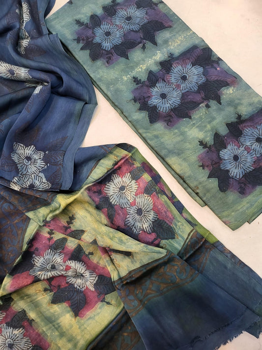 Nashpal Tussar modal silks suits