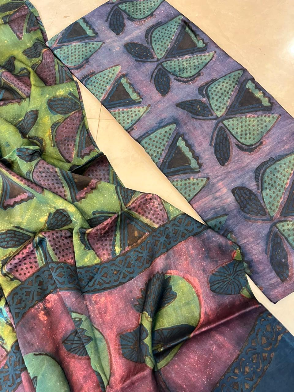 Nashpal Tussar modal silks suits