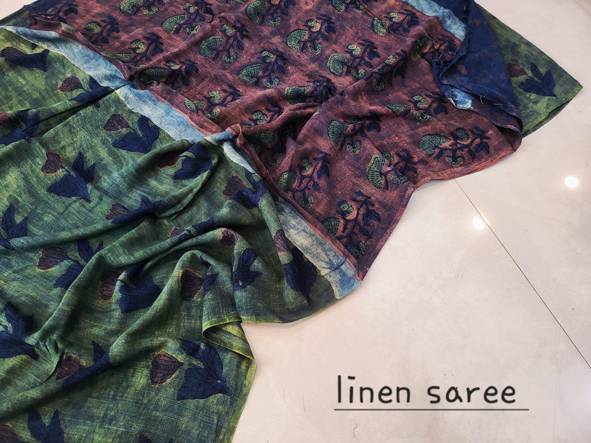 Nashpal Linen saress