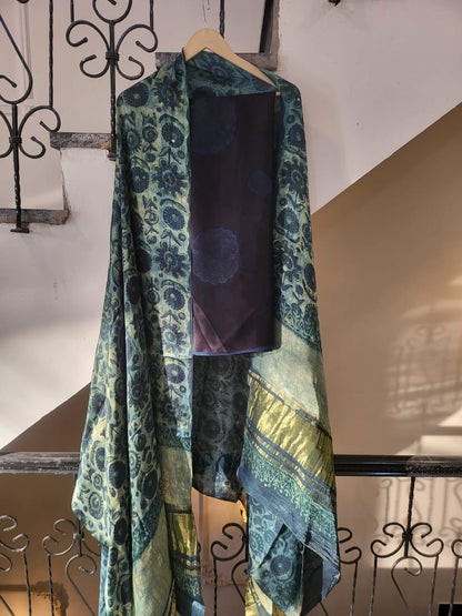 Nashpal Tissue modal silk suits